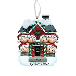 New House Family of 6 Personalized Christmas Ornament, Family Of 6 Christmas Ornament, Personalized Family Gifts, Christmas Family