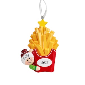 Personalized French Fry Christmas Ornament