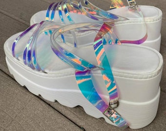 platform jelly shoes