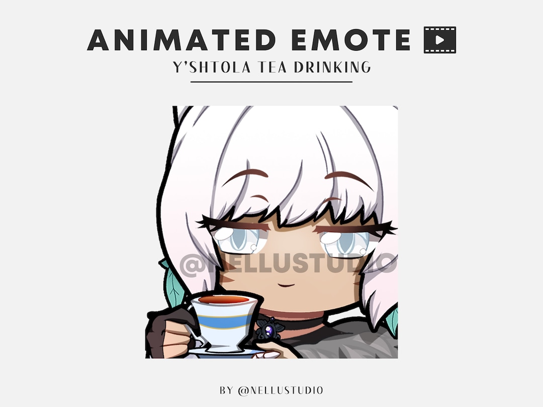 FFXIV Y'shtola Tea Drinking Animated Emote Etsy