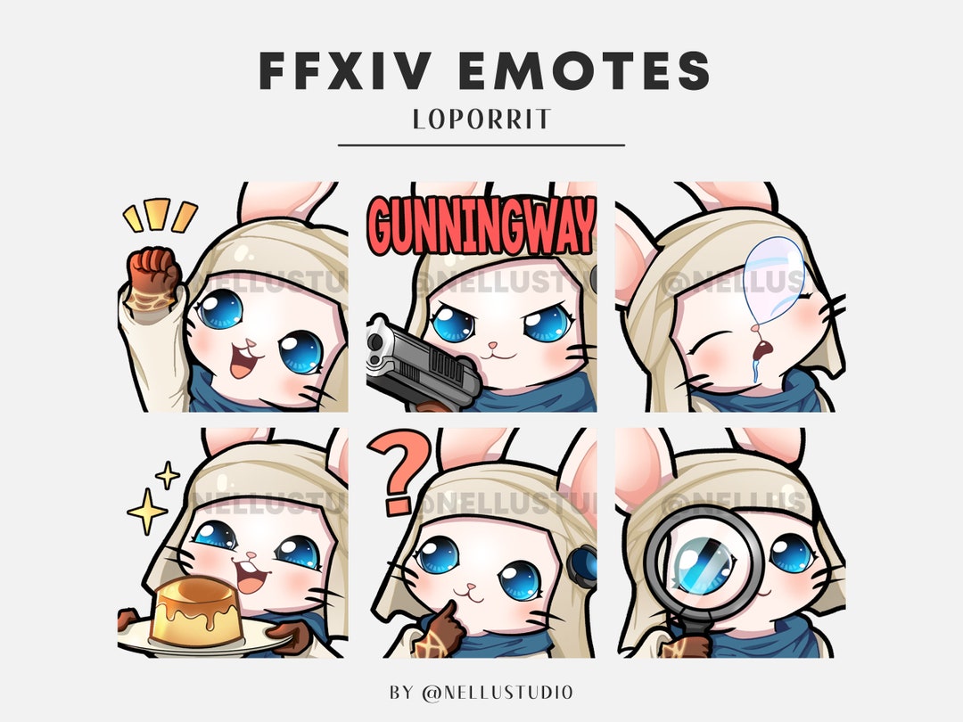 FFXIV Loporrit Emote Pack Etsy