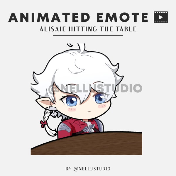 FFXIV Alisaie hitting the table | Animated emote