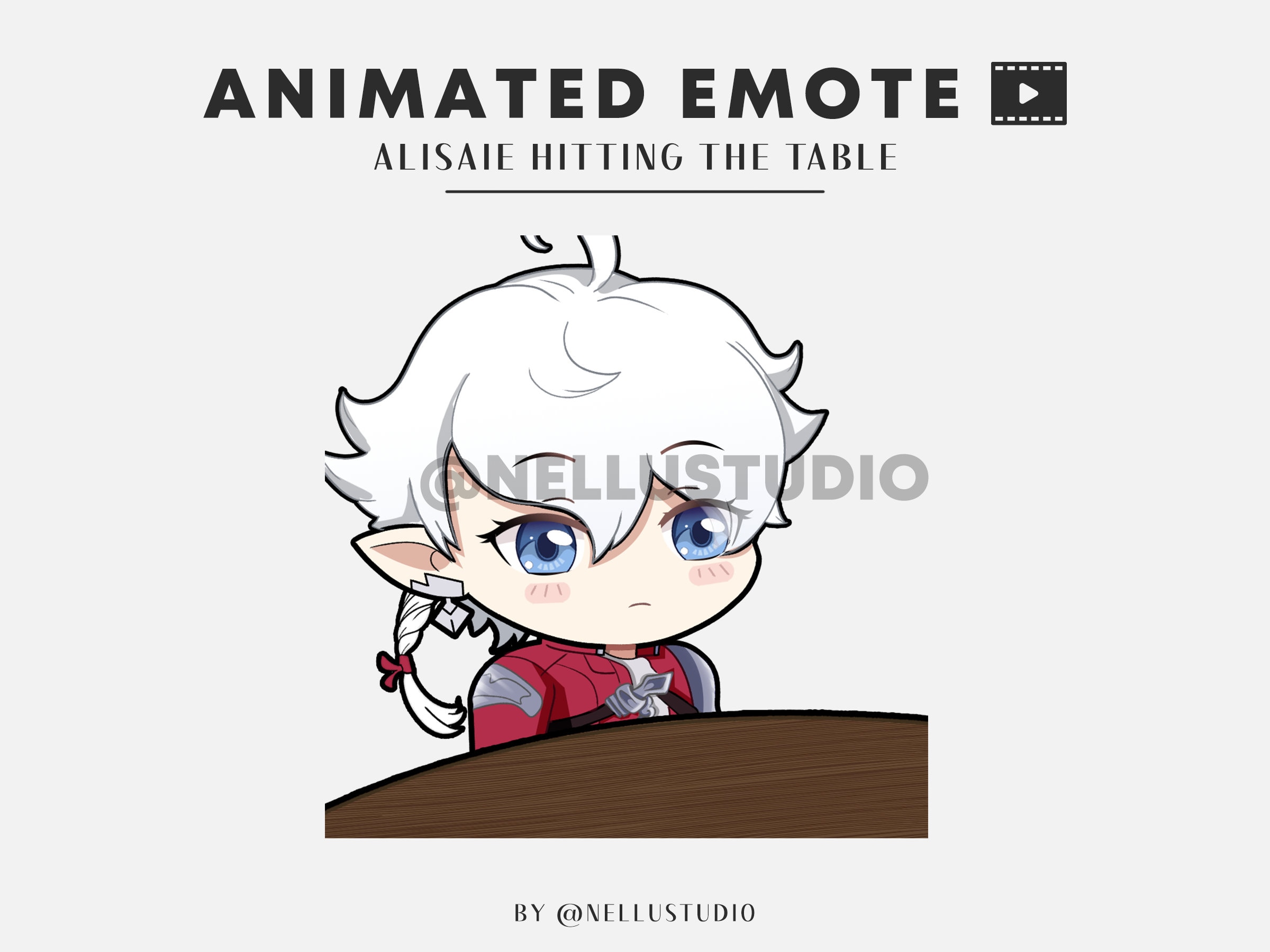 FFXIV Alisaie hitting the table | Animated emote