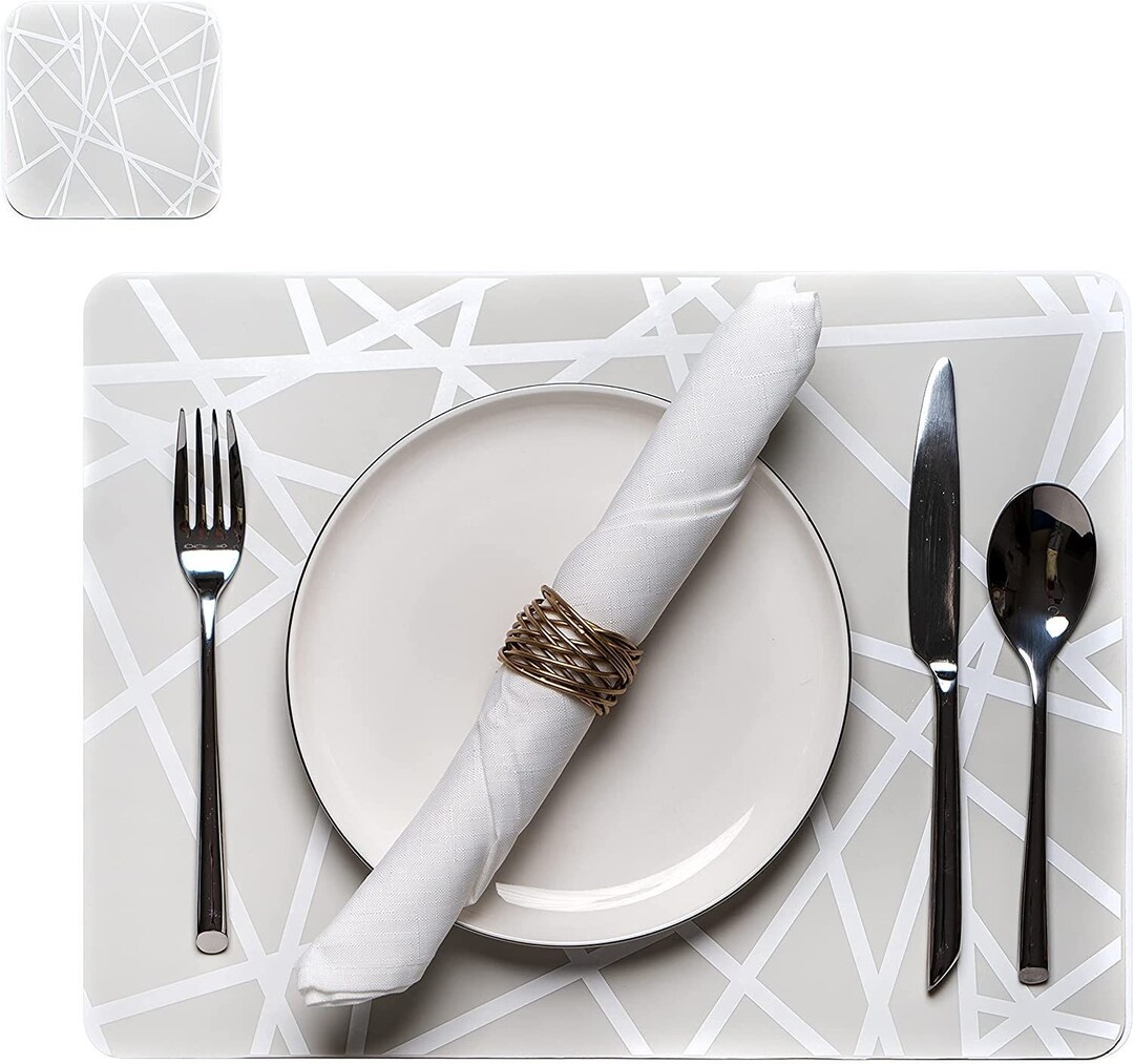 Silicone Dining Placemats waterproof, Heat Resistant, Nonslip Table