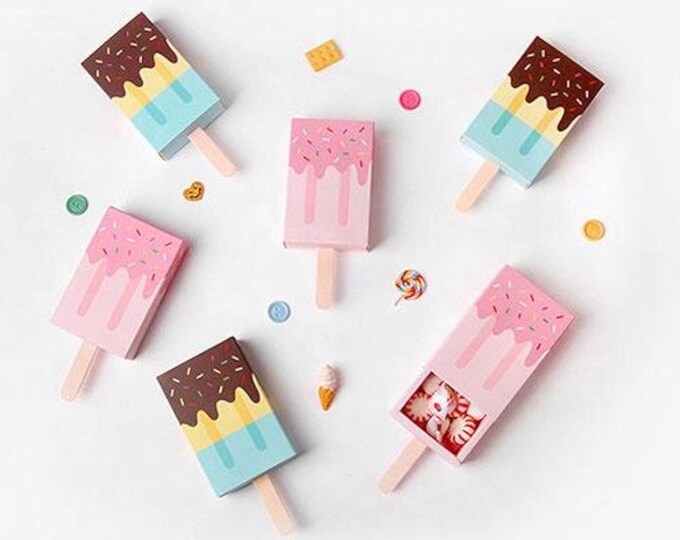 Ice Cream Party Goodie Bags 12 Pack Ice Cream Birthday Centerpiece, Ice