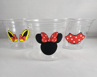 Vasos para fiesta de ratón, fiesta de cumpleaños de ratón, bonitos regalos de fiesta, artículos para fiesta de Mickey, baby shower de Mickey, primer cumpleaños de Mickey de 9 oz