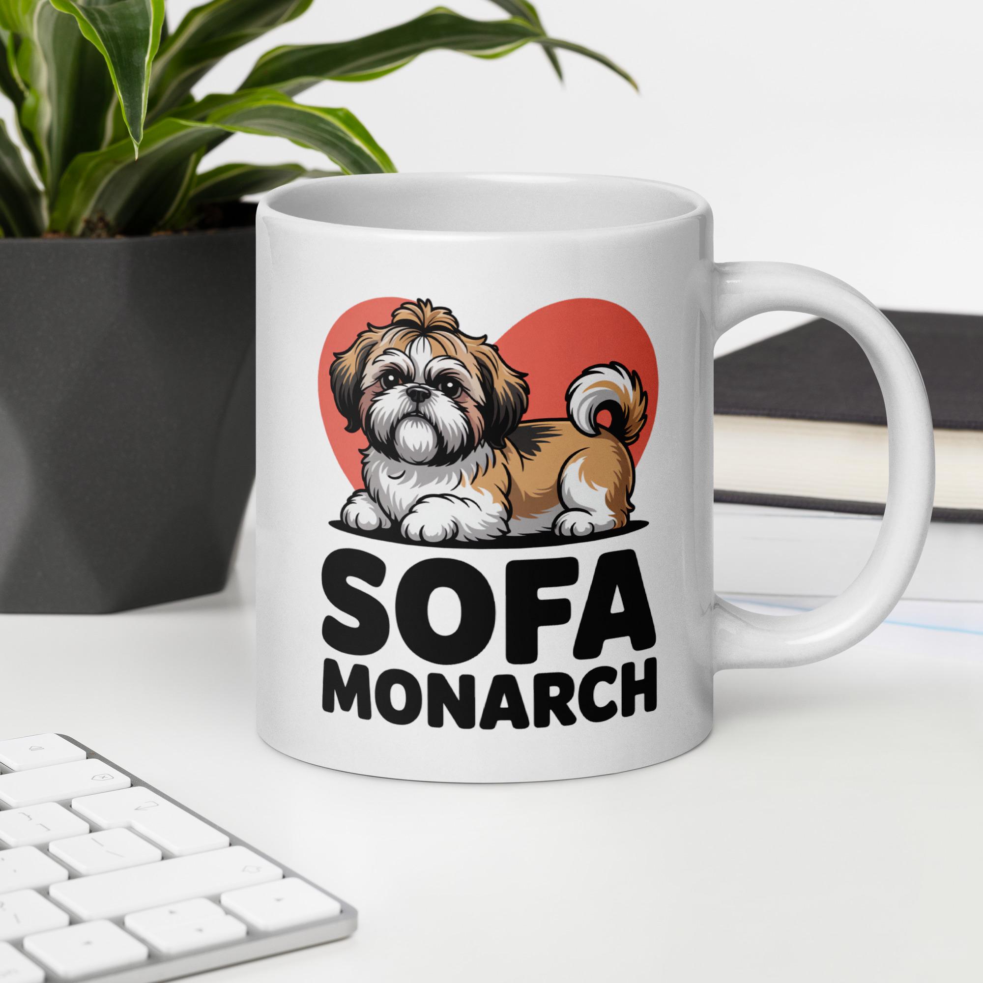 Taza Shih Tzu Sofa Monarch - Regalo para el rey del sofá y los muebles