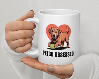 Fox Red Labrador Retriever Mug - 11oz, 15oz, 20oz | Fetch Obsessed Coffee Cup | Lab Owner Gift | Funny Dog Mug | Dishwasher Safe