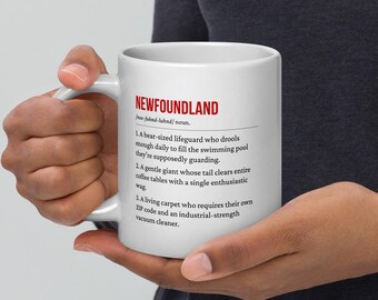 Newfoundland Mug - 11oz, 15oz, 20oz | Bear-Sized Lifeguard Coffee Cup | Newfie Owner Gift | Funny Dog Mug | Dishwasher Safe