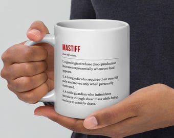Mastiff Mug - 11oz, 15oz, 20oz | Living Sofa Coffee Cup | Mastiff Owner Gift | Funny Dog Mug | Dishwasher Safe