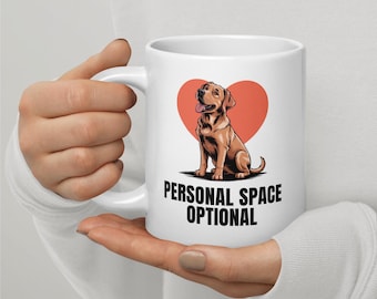 Fox Red Labrador Retriever Mug - 11oz, 15oz, 20oz | Personal Space Optional Coffee Cup | Lab Owner Gift | Funny Dog Mug | Dishwasher Safe