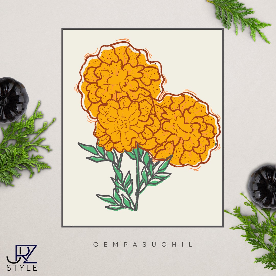 Buy Cempasuchil Svg Dia De Los Muertos Svg Digital File Fall Online in
