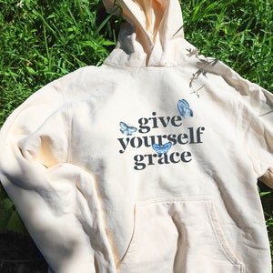Felpa con affermazione: pullover con citazione positiva - regalo per la cura di sé