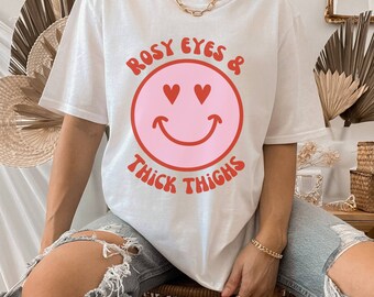 Pink Happy Face T-Shirt: Stoner Valentine's Day Tee