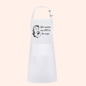 Sarcastic apron, cute apron, gift for her, mothers day gift, kitchen apron, funny apron