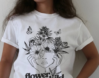 T-shirt bloemenkind, Stop and Smell the Flowers, grappig T-shirt
