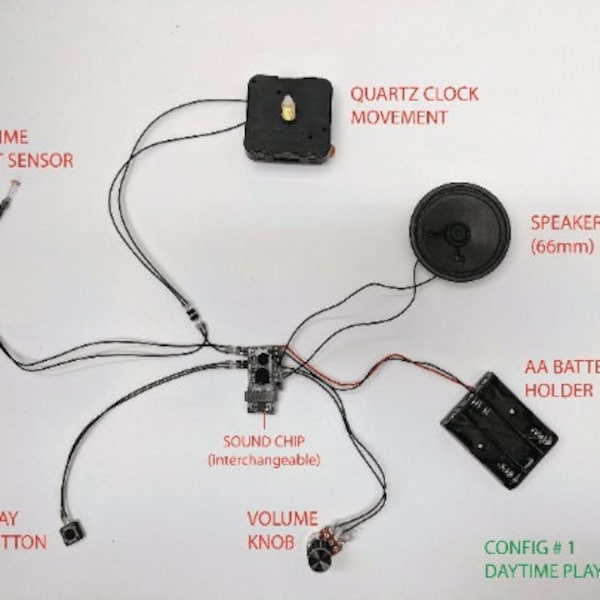 Clock Movement With Sound Module | Musical Wall Clock Movement Mechanism, DIY Clock With Sound, Clock Movement With Sound Module Kit CL-1496