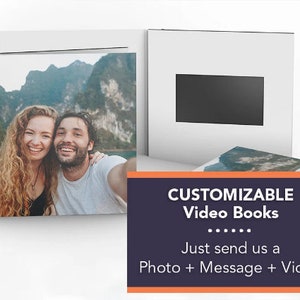 Tarjeta de felicitación con vídeo personalizada / Tarjeta de felicitación personalizada con vídeo, Libro de vídeo personalizado, Tarjeta con pantalla LCD de vídeo