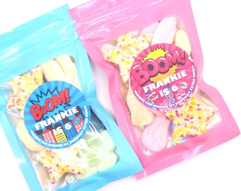 Personalised Superhero Sweet Party Bags | Birthday or event Party bag fillers Candy cart Favors for Kids