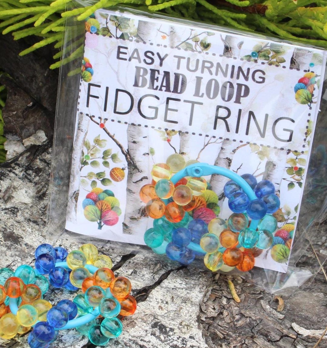 Fidget Ring Loops With Spinning Beads Anxiety Relief Asmr Stimming ...