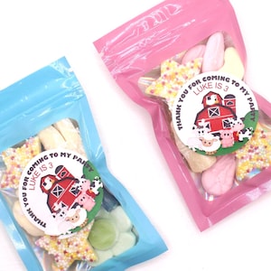 Personalised Farm Sweet Party Bags | Birthday or event Party bag fillers Candy cart Favors for Kids
