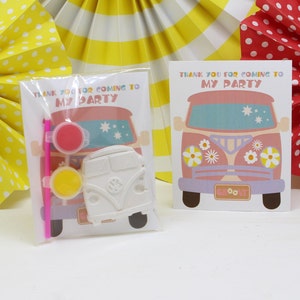 Party bag fillers, Groovy party paint your own party bags, fillers  Plaster of Paris Plaster shape kid's Birthday, volkswagon, daisy, flower