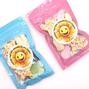 Personalised sunflower Sweet Party Bags | Birthday or event Party bag fillers Candy cart Favors for Kids