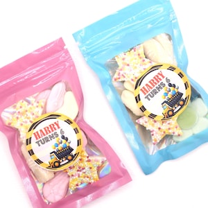 Personalised Construction Sweet Party Bags | Birthday or event Party bag fillers Candy cart Favors for Kids