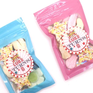 Personalised Circus Sweet Party Bags | Birthday or event Party bag fillers Candy cart Favors for Kids