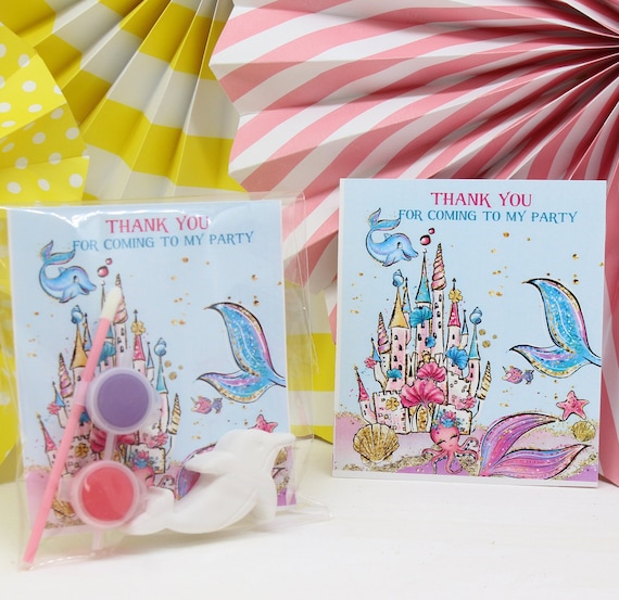 Under the sea party bags, Mermaid, shell Paint your own party bag filler Plaster shape, Children's kid's activity idea 1 shape per bag