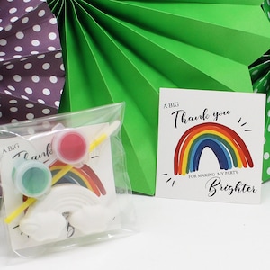 Rainbow paint your own plaster shape gift, birthday party bag filler favour