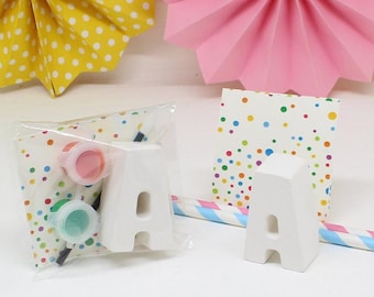 Paint Your Own letter plaster Craft Kit, Party Bag Filler Activity