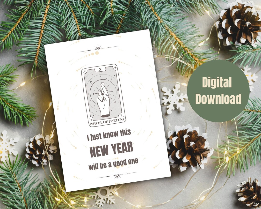 Printable New Year Card Printable Greeting Card Print at - Etsy