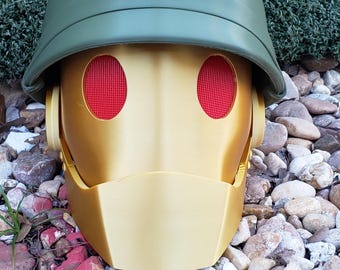 G.I. Robot, articulated mouth, creature commandos, cosplay, helmet, 3D printed, Nina, as seen on TikTok, tin man, robot, task force M, DC,