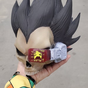 vegeta skull ,over 9000, dragon ball inspired skull, prince of all saiyans, goku, present, gift, decoration,