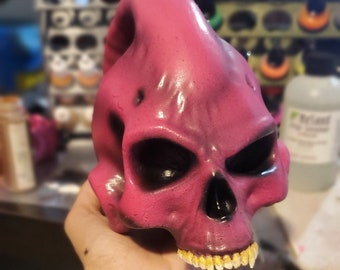 Majin buu Schädel, Totenkopf, Valentinstag Geschenk, Manneshöhle, Dragonball, Anime, Cosplay, Dekoration, 3D Druck, tiktok, rosa, Bösewicht, Goku, Geschenk