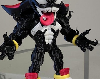Shadow Venom Figure 12in – Sonic Villain Mashup Statue – Black Symbiote Hedgehog Monster – Dark Display | Instagram | 3D printing