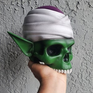 Piccolo, skull, Dragon ball, anime collector, perfect gift for a fan as seen on tiktok, alien skull, goku, emperor, namekian, green,namek
