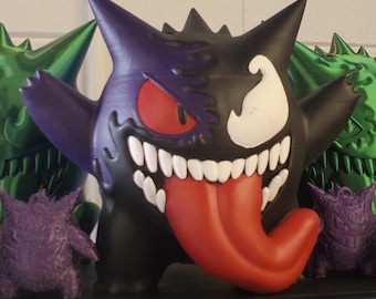 10 inch Gengar / venom , pokemon ghost,venom, fusion, spider, symbiote, wall crawler,