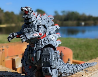 Gelede atomaire draak, Mecha, Godzilla, koning der monsters, gigantische kiaju, robot, minus 1, gojira, atomaire adem, king Kong, 3D-geprint