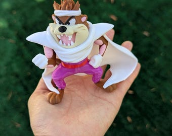 3D gedruckter Tasmanischer Teufel x Piccolo Mashup Figur - Handbemaltes Sammlerstück Anime & Cartoon Fusion, wie auf Tiktok, Geschenk, Geschenk zu sehen