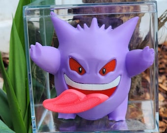 3D Druck, zerschlagenes Gesicht Monster Würfel - Lustige Acryl Box Figur - Zerdrückte Kreatur Desktop Buddy, niedliches Geschenk für den Schreibtisch, Instagram