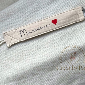 Personalized cotton gauze pacifier clip