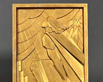 Unique Wall Art - 'Enlightenment' - Art Deco Bas-Relief Chambellan Recreation in Chanin Building Lobby