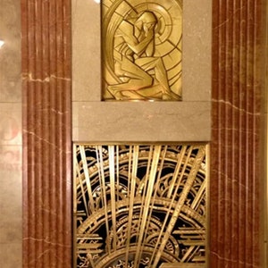 Unique Wall Art - Man Thinking - Art Deco Bas-Relief Chambellan Recreation of 'Vision' from the Chanin Building Lobby image 4