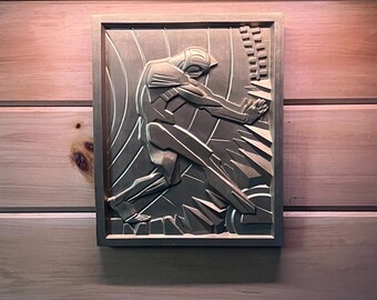 Unique Wall Art - Enlarged &#39;Courage&#39; - Art Deco Chambellan Recreation Plaque from Chanin Building