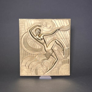 Unique Wall Art - Historic Art-Deco Frieze - Folies Bergere (The Shepherdess) Reproduction - Facade Bas-Relief