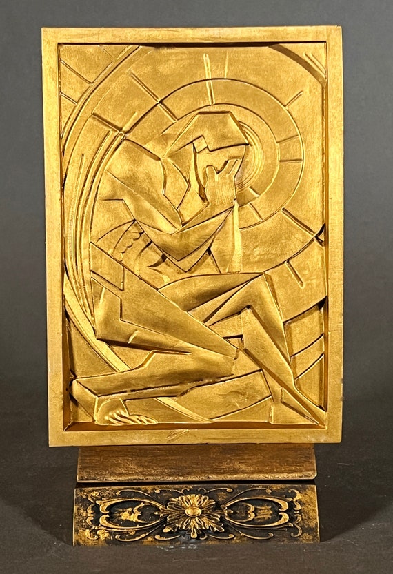 Unique Wall Art - Man Thinking - Art Deco Bas-Relief Chambellan Recreation of 'Vision' from the Chanin Building Lobby