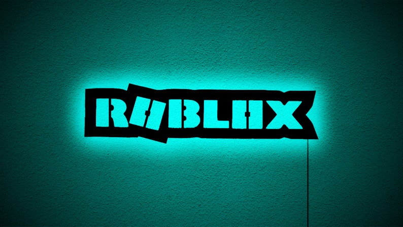 Roblox Gamer Room Lighted up Wooden Wall Sign Decor RGB - Etsy
