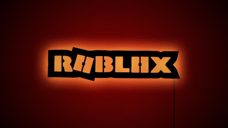 Roblox Gamer Room Lighted up Wooden Wall Sign Decor RGB - Etsy